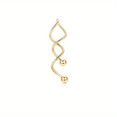 Drperfect 1buc 14G Inel pentru buric atârnând Inele pentru buric placat cu aur Inele clasice pentru buric Pachet de inele la modă pentru buric