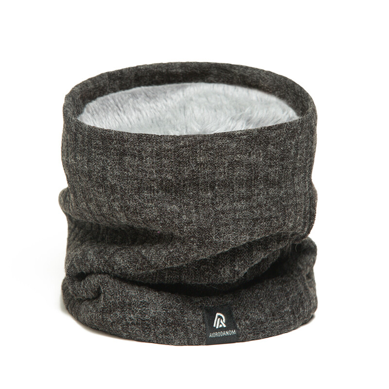 Eșarfă cu inel cald de iarnă groasă femei tricotată solidă, cu dungi, batic de schi în aer liber, mască completă, fire de lână, muffler Bufanda