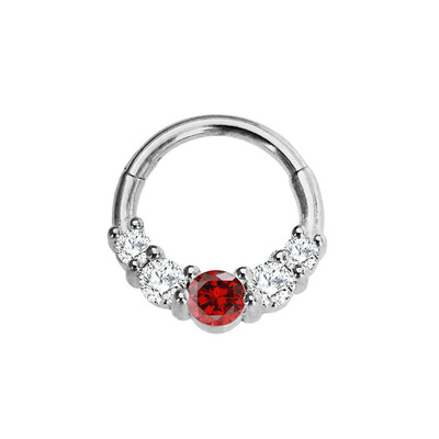 Vízcsepp Virág Hold CZ Daith Conch Tragus Hoop fülbevaló Helix Septum Piercing Clicker szegmens orrgyűrű 316L sebészeti acél 16G