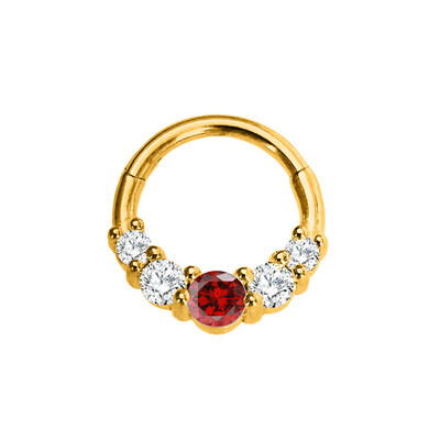 Vízcsepp Virág Hold CZ Daith Conch Tragus Hoop fülbevaló Helix Septum Piercing Clicker szegmens orrgyűrű 316L sebészeti acél 16G