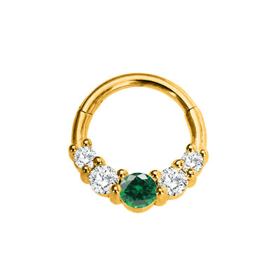 Vízcsepp Virág Hold CZ Daith Conch Tragus Hoop fülbevaló Helix Septum Piercing Clicker szegmens orrgyűrű 316L sebészeti acél 16G