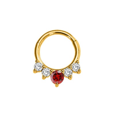 Vízcsepp Virág Hold CZ Daith Conch Tragus Hoop fülbevaló Helix Septum Piercing Clicker szegmens orrgyűrű 316L sebészeti acél 16G