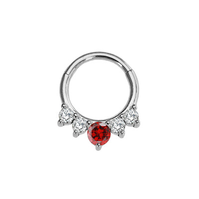 Vízcsepp Virág Hold CZ Daith Conch Tragus Hoop fülbevaló Helix Septum Piercing Clicker szegmens orrgyűrű 316L sebészeti acél 16G