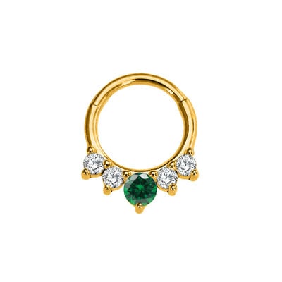 Vízcsepp Virág Hold CZ Daith Conch Tragus Hoop fülbevaló Helix Septum Piercing Clicker szegmens orrgyűrű 316L sebészeti acél 16G