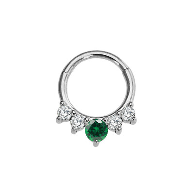 Vízcsepp Virág Hold CZ Daith Conch Tragus Hoop fülbevaló Helix Septum Piercing Clicker szegmens orrgyűrű 316L sebészeti acél 16G