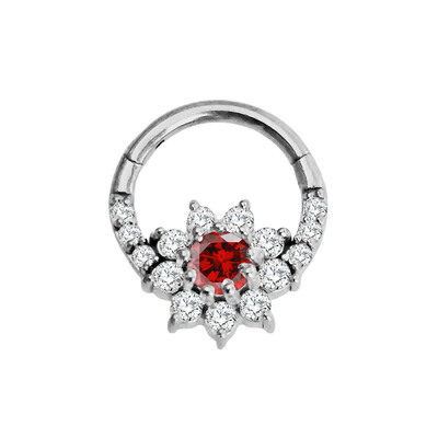 Vízcsepp Virág Hold CZ Daith Conch Tragus Hoop fülbevaló Helix Septum Piercing Clicker szegmens orrgyűrű 316L sebészeti acél 16G