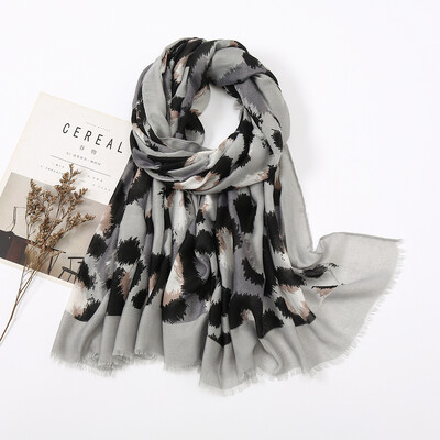 2021. Leopard šal s printom Ženski jesenski muslimanski hidžab šalovi s resicama Velika traka za glavu Rupčić Ženska bandana