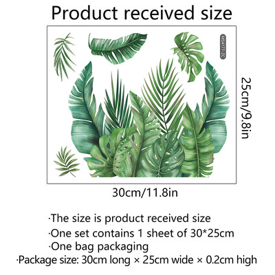 Autocolant colorat cu frunze de flori, autocolante cu plante, autocolante de perete, murale de artă, autocolant pentru toaletă, pentru dulap, autocolant pentru caiet de album