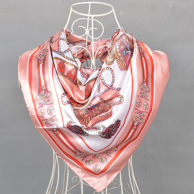 Army Green Ženski Paisley dizajn Kvadratni svileni šal Šal Ženski proljeće Jesen Zima Modni brend Elegantni šalovi Hidžab 90*90 cm