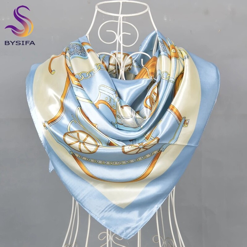 Army Green Ženski Paisley dizajn Kvadratni svileni šal Šal Ženski proljeće Jesen Zima Modni brend Elegantni šalovi Hidžab 90*90 cm