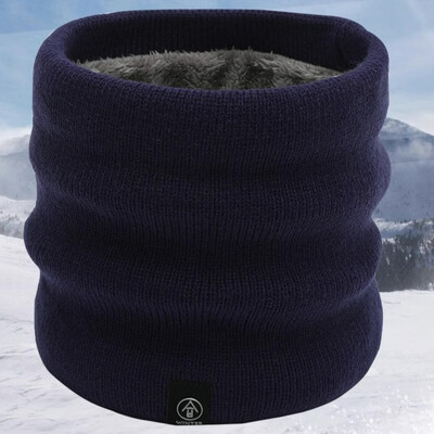 Zimski pleteni vuneni vratni šal otporan na vjetar, debela baršunasta podstava, topao šal, prozračan, veliki volumen, mekan, otporan na hladnoću, grijač za lice i vrat