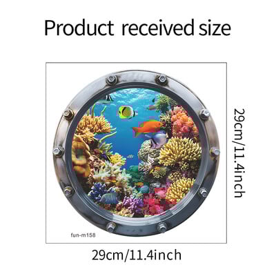 1 db Víz alatti világ Korallhal Fürdőszoba WC posta Lakásdekoráció PVC Anyag WC dekor WC matricák