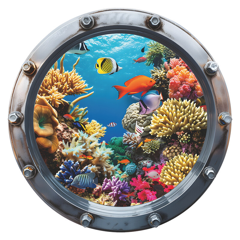 1 db Víz alatti világ Korallhal Fürdőszoba WC posta Lakásdekoráció PVC Anyag WC dekor WC matricák