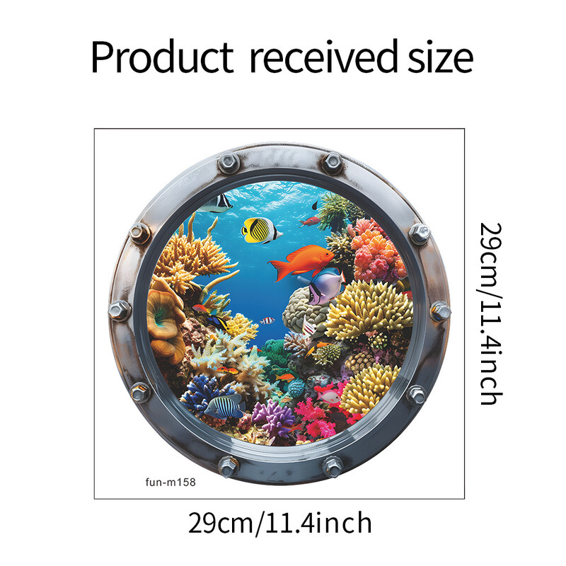 1 db Víz alatti világ Korallhal Fürdőszoba WC posta Lakásdekoráció PVC Anyag WC dekor WC matricák