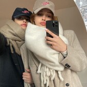 Moteriškos storos skaros apvyniojamos kašmyro šalikas žieminis šiltas vienspalvis antklodė kaklaskarės ilgas kutas Hidžabas pavogė Foulard Femme