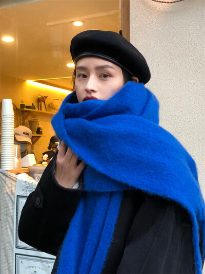 Moteriškos storos skaros apvyniojamos kašmyro šalikas žieminis šiltas vienspalvis antklodė kaklaskarės ilgas kutas Hidžabas pavogė Foulard Femme