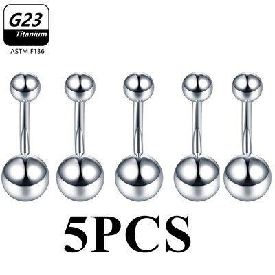 1/5db ASTM F136 G23 Titán 14G Köldökgyűrű Köldök Nombril Piercing CZ Szexi Női Testékszerek Ombligo Nagyker