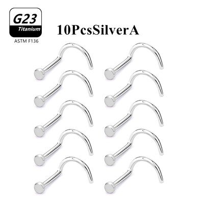 10 DB/tétel G23 titán, népszerű CZ orrcsapos gyűrű piercing 20 g labda divat septum szegecs mini fülbevaló test ékszer nagykereskedés