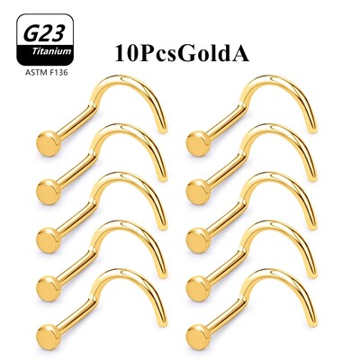 10 DB/tétel G23 titán, népszerű CZ orrcsapos gyűrű piercing 20 g labda divat septum szegecs mini fülbevaló test ékszer nagykereskedés
