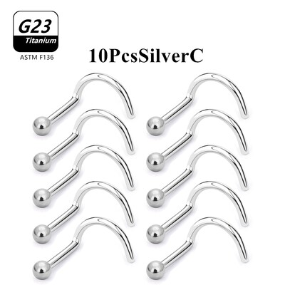 10 DB/tétel G23 titán, népszerű CZ orrcsapos gyűrű piercing 20 g labda divat septum szegecs mini fülbevaló test ékszer nagykereskedés