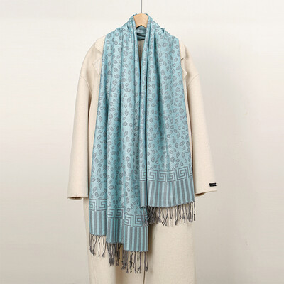 2024 eșarfă de lux gros de cașmir femei imprimate noi împachetări pashmina poncho de călătorie pătură caldă iarnă bufanda șal femei stole