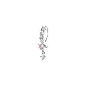 CZ Heart Dangle Nose Rings for Women Υψηλής ποιότητας χάλκινο κόσμημα για διάτρηση μύτης Κοσμήματα για τρύπημα σώματος