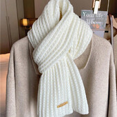 Novi dizajn Debeli pleteni šal za žene Modni zimski topli šalovi od kašmira Neckercheif Lady Korean Style Kravata Bandana