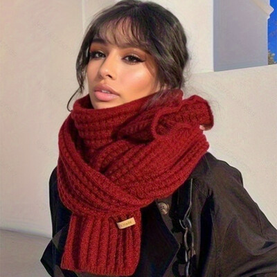 Novi dizajn Debeli pleteni šal za žene Modni zimski topli šalovi od kašmira Neckercheif Lady Korean Style Kravata Bandana