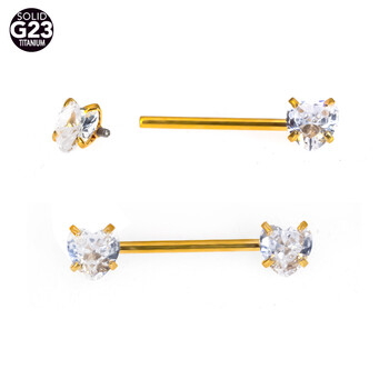 ASTM F136 Titanium Jewelry 5mm 1,2x14mm Νύχια θηλής Ring Bar Piercing με εσωτερική κλωστή Sexy Body Jewelry 16GNipple Barbell