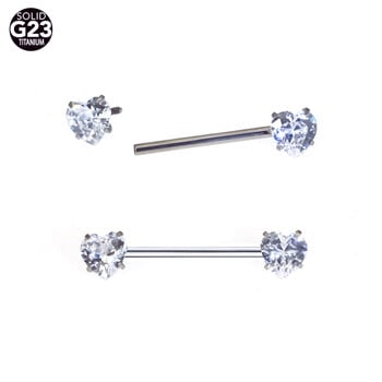 ASTM F136 Titanium Jewelry 5mm 1,2x14mm Νύχια θηλής Ring Bar Piercing με εσωτερική κλωστή Sexy Body Jewelry 16GNipple Barbell