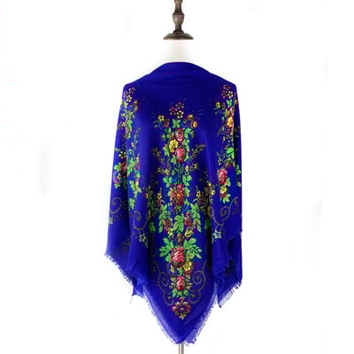 Virágmintás négyzet alakú női sál, vékony négyzet alakú sál, légáteresztő kendő, tengerparti stóla, luxus kendő, 130*130 cm