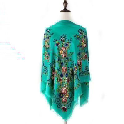 Virágmintás négyzet alakú női sál, vékony négyzet alakú sál, légáteresztő kendő, tengerparti stóla, luxus kendő, 130*130 cm