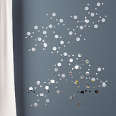 50PCS 2CM кръгъл акрилен стикер за огледало Самозалепващ се декор за стена за хол Направи си сам