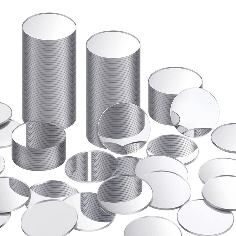 50PCS 2CM кръгъл акрилен стикер за огледало Самозалепващ се декор за стена за хол Направи си сам