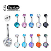 Piercing pentru buric sexy din titan G23, piercing pentru buric cu fir intern 14G, de înaltă calitate, lustruit în oglindă, bijuterii pentru corp.