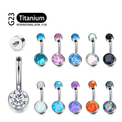 G23 Titanium Sexy Belly Button Piercing 14G Internal Thread Navel Piercing Υψηλής ποιότητας Καθρέφτης γυαλισμένο σώμα κοσμήματα Χονδρική