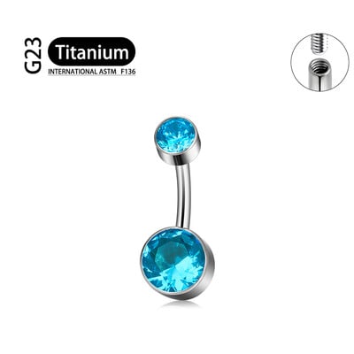 Piercing pentru buric sexy din titan G23, piercing pentru buric cu fir intern 14G, de înaltă calitate, lustruit în oglindă, bijuterii pentru corp.