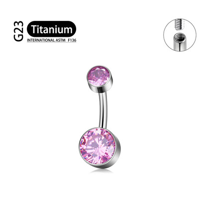 Piercing pentru buric sexy din titan G23, piercing pentru buric cu fir intern 14G, de înaltă calitate, lustruit în oglindă, bijuterii pentru corp.