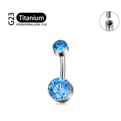 Piercing pentru buric sexy din titan G23, piercing pentru buric cu fir intern 14G, de înaltă calitate, lustruit în oglindă, bijuterii pentru corp.