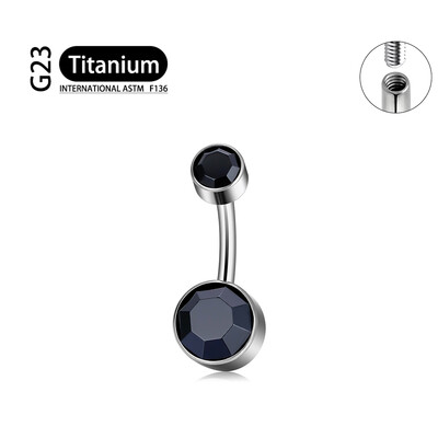 Piercing pentru buric sexy din titan G23, piercing pentru buric cu fir intern 14G, de înaltă calitate, lustruit în oglindă, bijuterii pentru corp.
