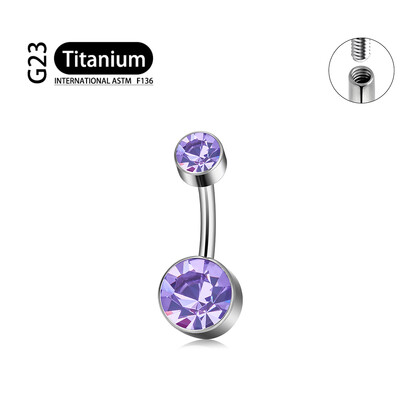 Piercing pentru buric sexy din titan G23, piercing pentru buric cu fir intern 14G, de înaltă calitate, lustruit în oglindă, bijuterii pentru corp.