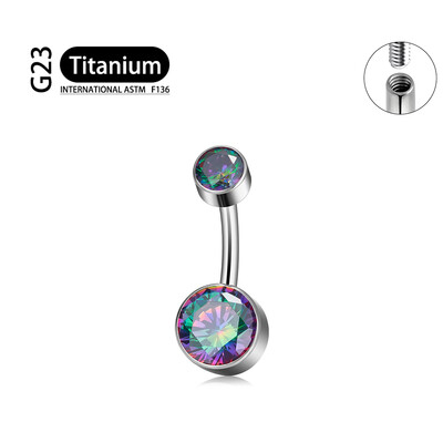 Piercing pentru buric sexy din titan G23, piercing pentru buric cu fir intern 14G, de înaltă calitate, lustruit în oglindă, bijuterii pentru corp.