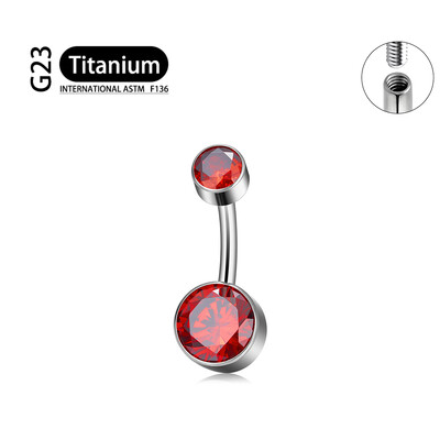 Piercing pentru buric sexy din titan G23, piercing pentru buric cu fir intern 14G, de înaltă calitate, lustruit în oglindă, bijuterii pentru corp.