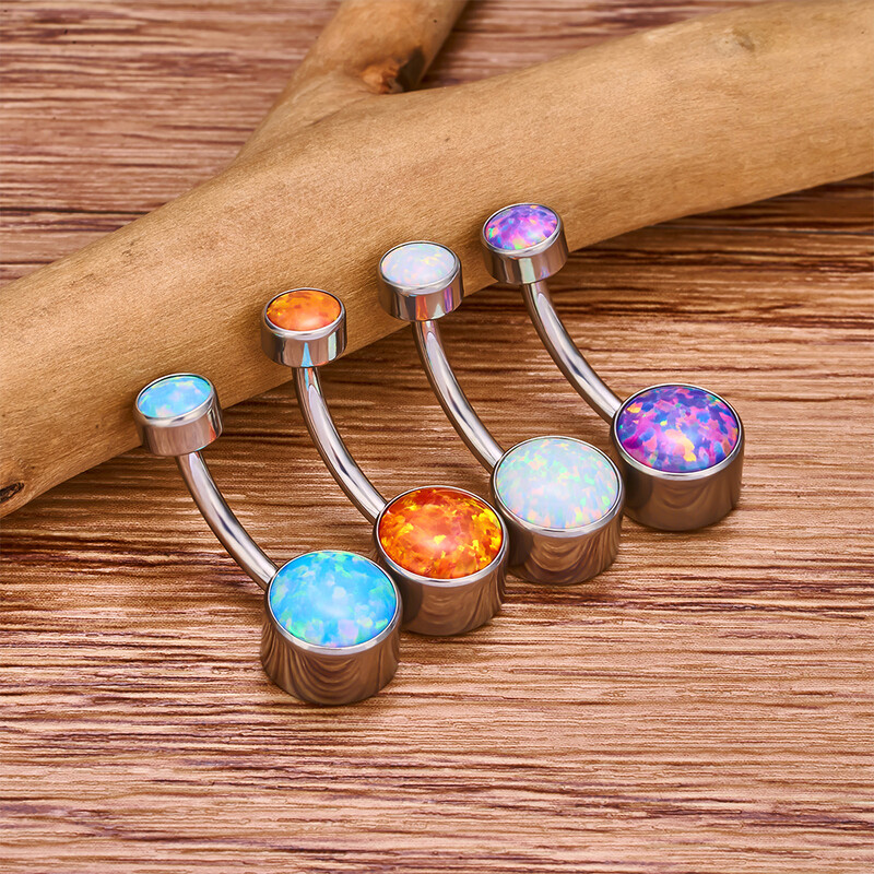 Piercing pentru buric sexy din titan G23, piercing pentru buric cu fir intern 14G, de înaltă calitate, lustruit în oglindă, bijuterii pentru corp.