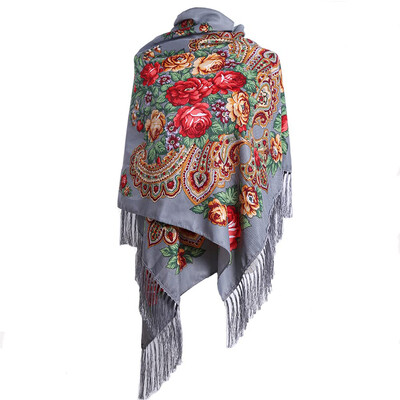2023 șaluri cu broderie femei de designer pentru femei eșarfă de iarnă floare de pashmina Bufandas Foulard cald Hijab împachetări Stole de călătorie