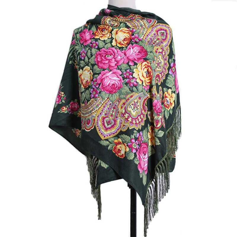 2023 șaluri cu broderie femei de designer pentru femei eșarfă de iarnă floare de pashmina Bufandas Foulard cald Hijab împachetări Stole de călătorie