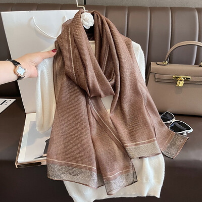 2023-as új női sál télen meleg tömör selyem gyapjú kendő női pakolások Bufanda virágos pashmina luxus hímzés figyelmeztető sálak