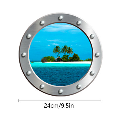 24 cm gaismas imitēts iluminators sienas uzlīmes okeāna vaļi haizivis bruņurupuči Zivis zemūdens logu ainavas PVC mājas dekorēšana