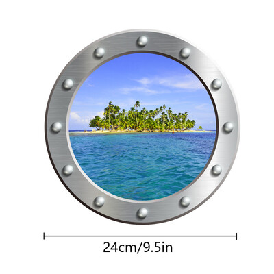 24 cm gaismas imitēts iluminators sienas uzlīmes okeāna vaļi haizivis bruņurupuči Zivis zemūdens logu ainavas PVC mājas dekorēšana