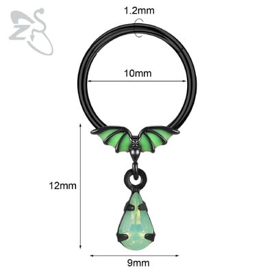 Piercing do nosa z nehrdzavejúcej ocele 16G s krištáľom CZ, 1 kus, septum krúžok, pavučina, srdce, piercing do ucha, chrupavky, náušnice, šperky